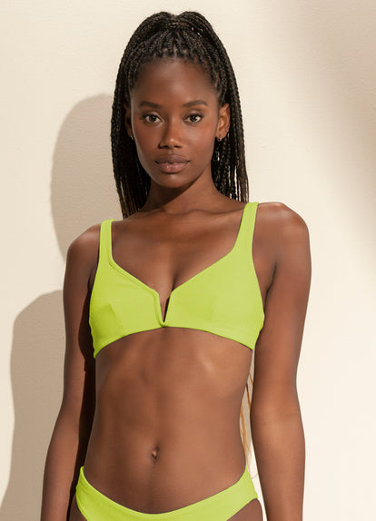 Thumbnail - Maaji Mellow Green Victory V Wire Bralette Bikini Top - 4