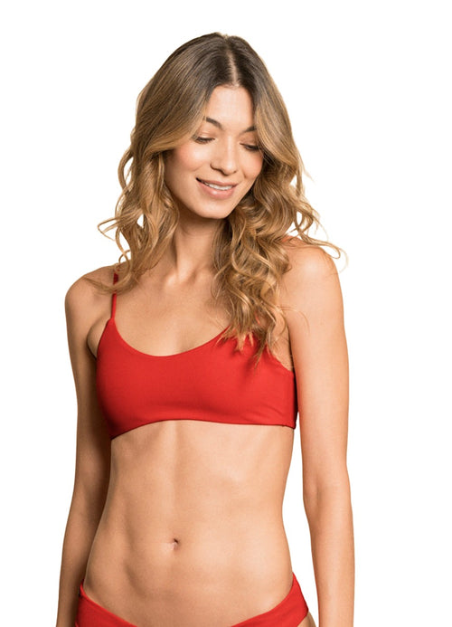 Alternative image -  Maaji Red Camelia Lanai Sporty Bralette Bikini Top