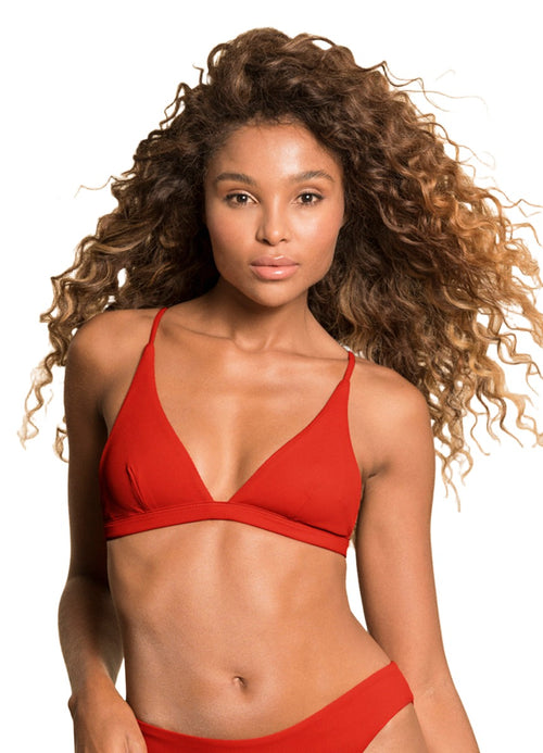 Alternative image -  Maaji Red Camelia Ivy Fixed Triangle Bikini Top