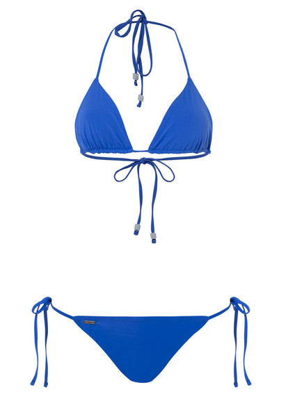 Thumbnail - Maaji Lapis Blue Balmy Sliding Triangle Bikini Top - 10