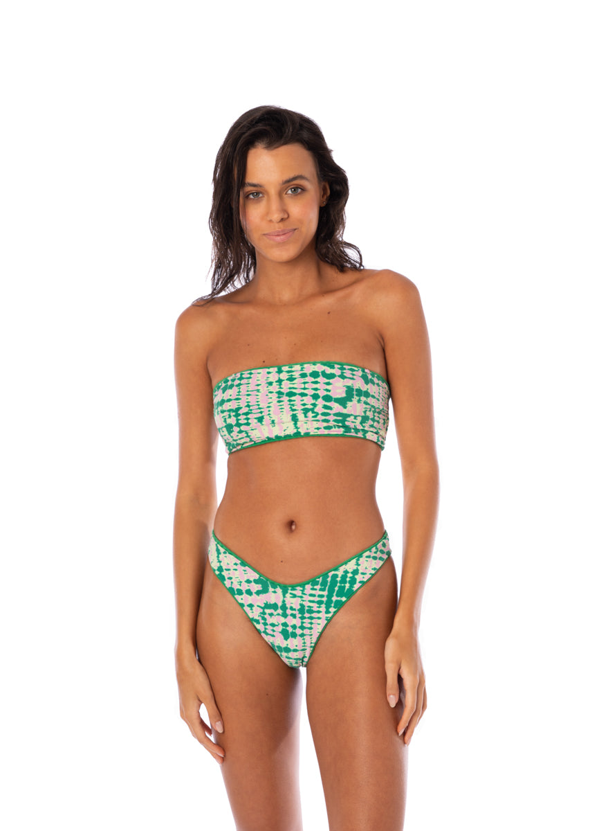 Maaji Enchanting Emerald Splendour Regular Rise Thin Side Bikini Bottom