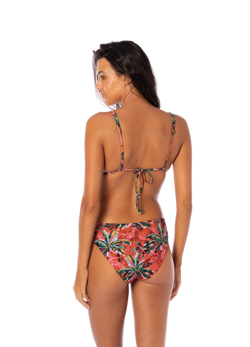 Hover image -  Maaji Flame Palms Upbraid Sliding Triangle Bikini Top