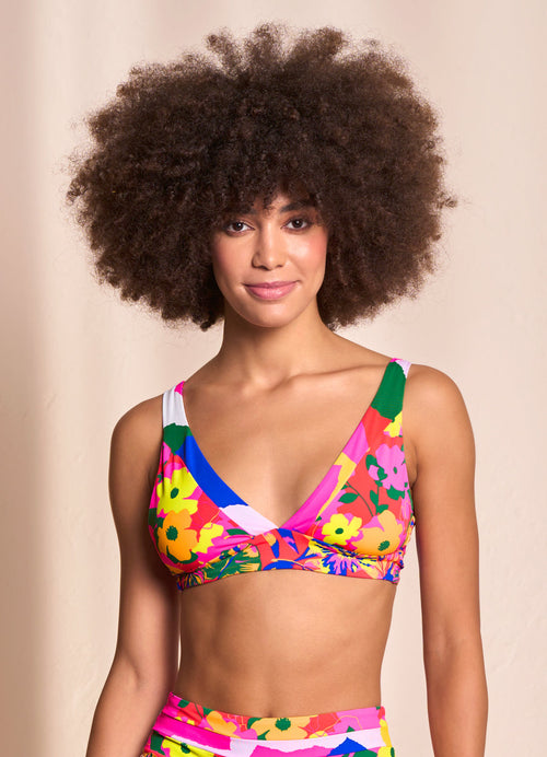 Alternative image -  Maaji Crayonflower Rocky Long Line Triangle Bikini Top