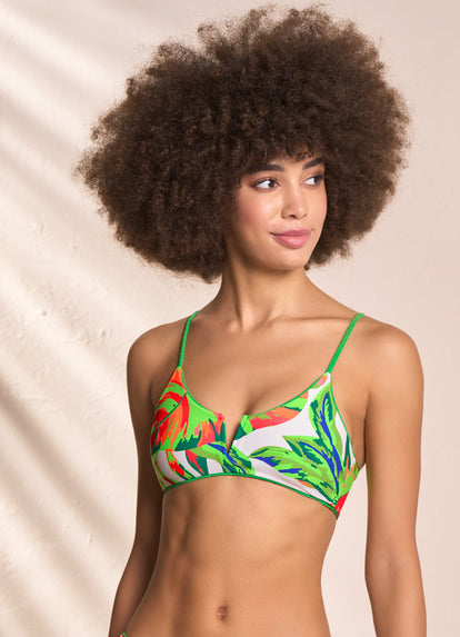 Thumbnail - Maaji Parakeet Green Vittoria V Wire Bralette Bikini Top - 6